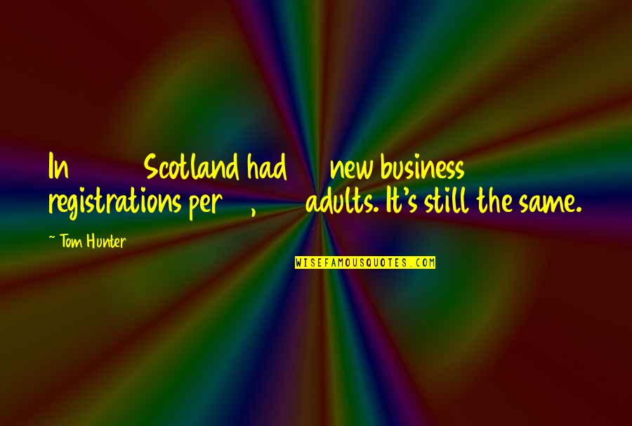 Having A Big Personality Quotes By Tom Hunter: In 2003 Scotland had 36 new business registrations