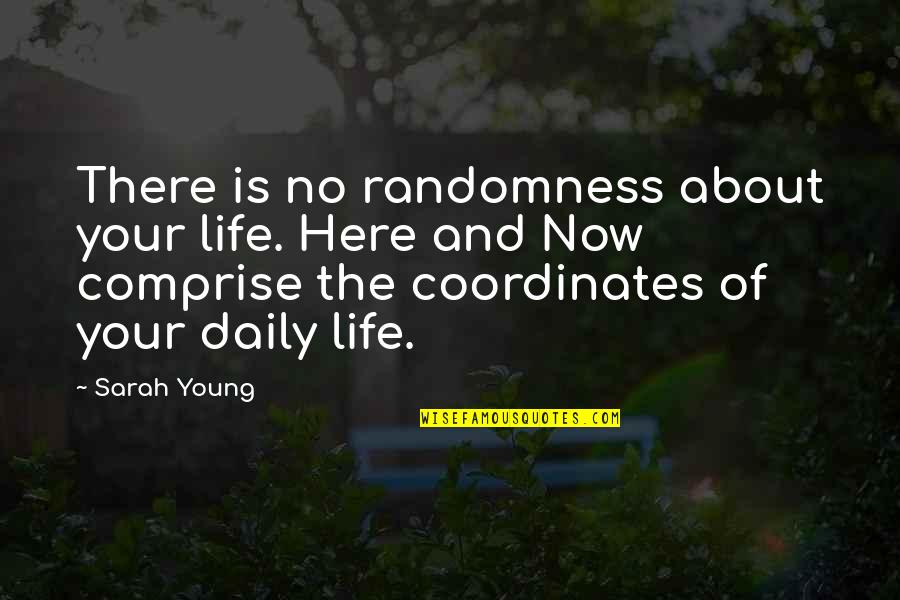 Having A Cute Face Quotes By Sarah Young: There is no randomness about your life. Here