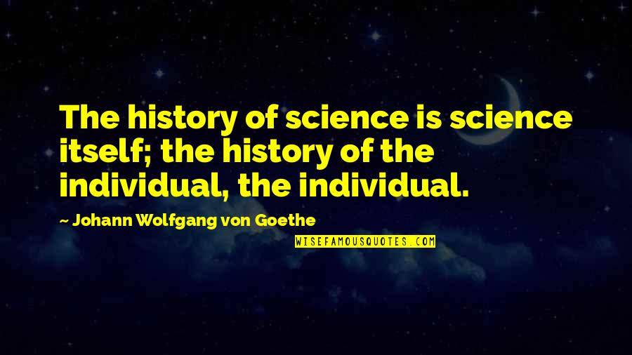 Having A Good Relationship With God Quotes By Johann Wolfgang Von Goethe: The history of science is science itself; the