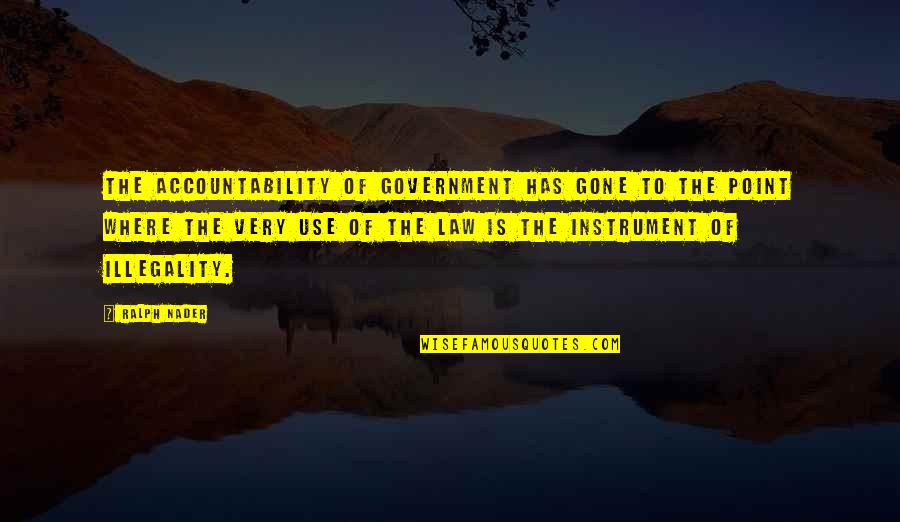Having A Hard Time To Sleep Quotes By Ralph Nader: The accountability of government has gone to the