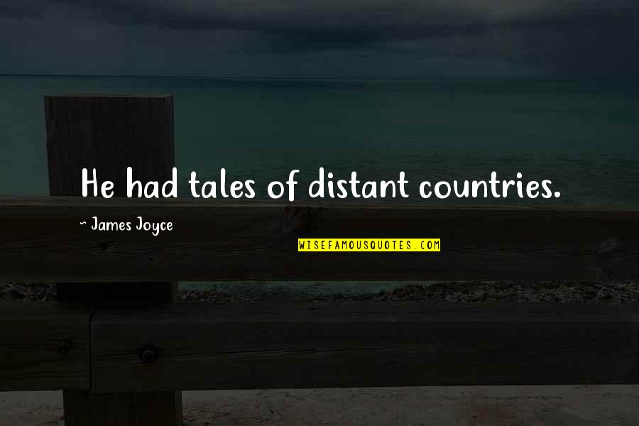 Having A Large Family Quotes By James Joyce: He had tales of distant countries.