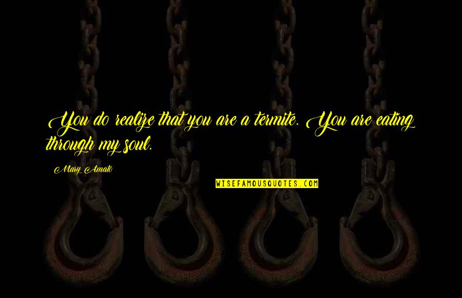 Having A Road Map Quotes By Mary Amato: You do realize that you are a termite.
