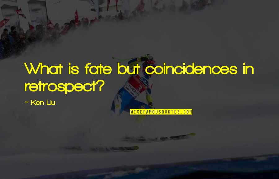 Having A Stable Life Quotes By Ken Liu: What is fate but coincidences in retrospect?