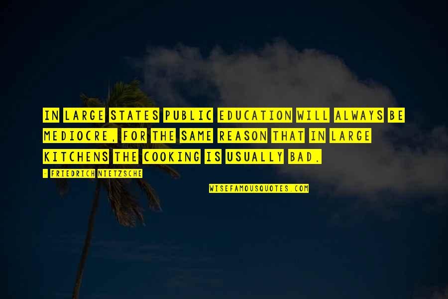 Having A Tender Heart Quotes By Friedrich Nietzsche: In large states public education will always be