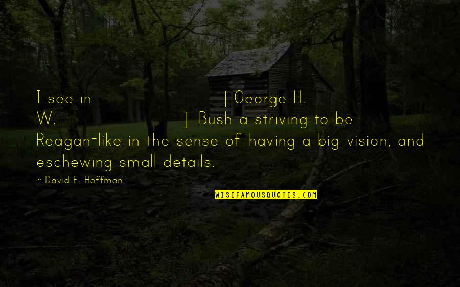 Having A Vision Quotes By David E. Hoffman: I see in [George H. W.] Bush a