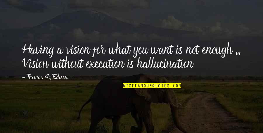 Having A Vision Quotes By Thomas A. Edison: Having a vision for what you want is