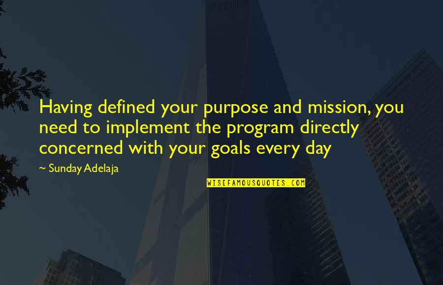 Having All You Need Quotes By Sunday Adelaja: Having defined your purpose and mission, you need