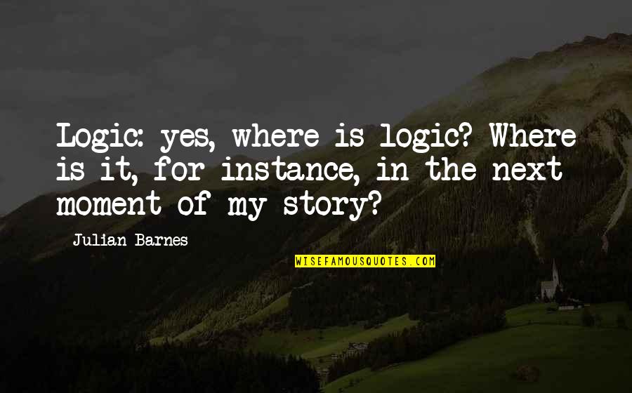 Having Cramps Quotes By Julian Barnes: Logic: yes, where is logic? Where is it,