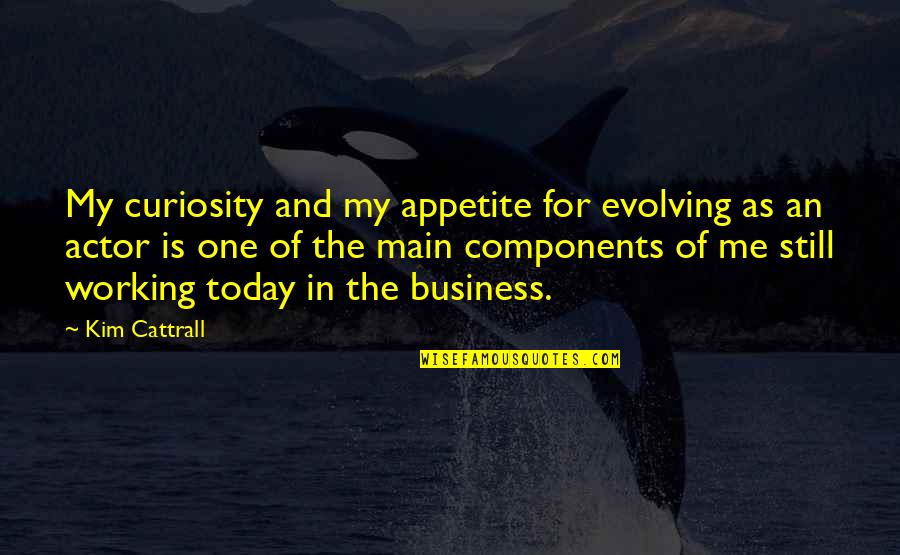 Having Drama In Your Life Quotes By Kim Cattrall: My curiosity and my appetite for evolving as