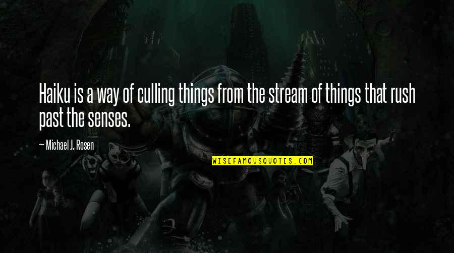 Having Everything But Feeling Empty Quotes By Michael J. Rosen: Haiku is a way of culling things from Having Everything But Feeling Empty Quotes By Michael J. Rosen: Haiku is a way of culling things from