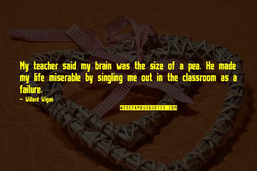 Having Feelings For Him Quotes By Willard Wigan: My teacher said my brain was the size