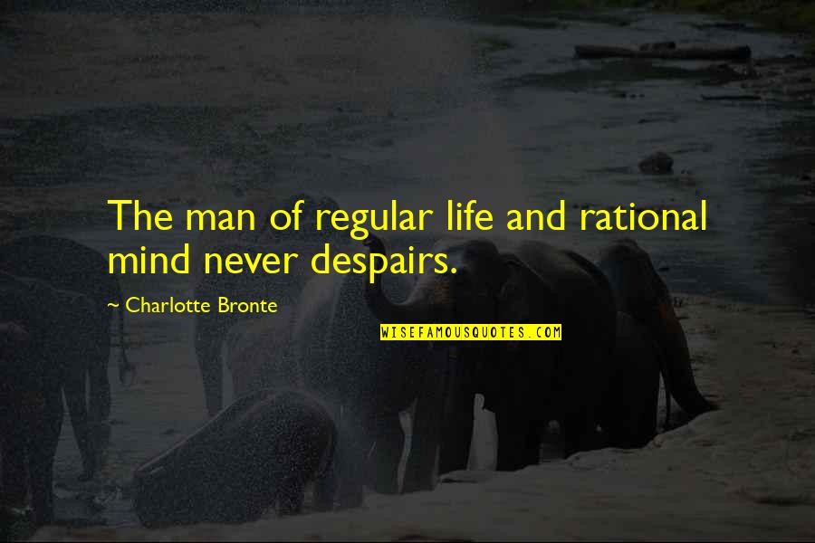 Having Fun Vacation Quotes By Charlotte Bronte: The man of regular life and rational mind