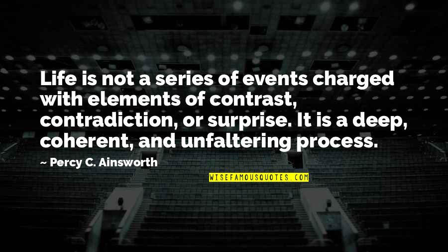 Having Inner Strength Quotes By Percy C. Ainsworth: Life is not a series of events charged