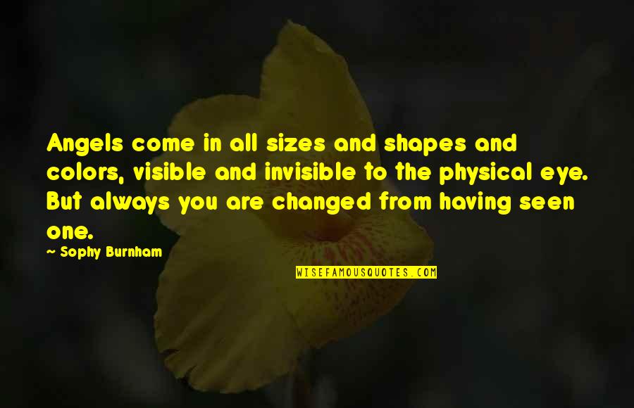 Having One Eye Quotes By Sophy Burnham: Angels come in all sizes and shapes and
