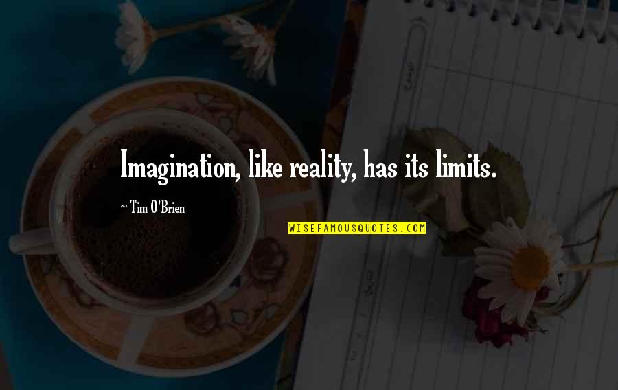 Having Someone To Cuddle With Quotes By Tim O'Brien: Imagination, like reality, has its limits.