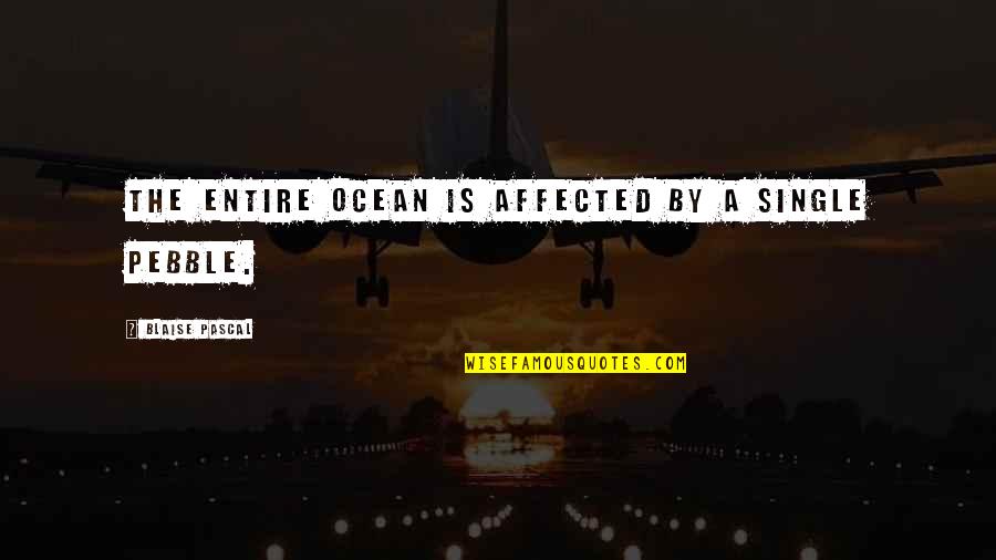 Having The Best Girlfriend Quotes By Blaise Pascal: The entire ocean is affected by a single Having The Best Girlfriend Quotes By Blaise Pascal: The entire ocean is affected by a single
