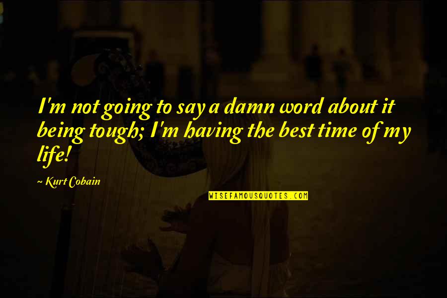 Having The Best Time Of Your Life Quotes By Kurt Cobain: I'm not going to say a damn word