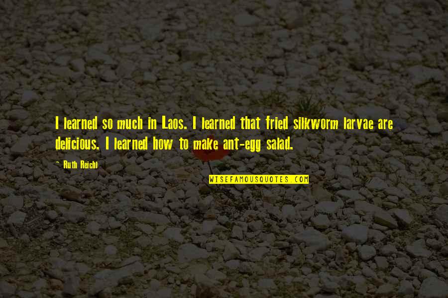 Having Two Faces Quotes By Ruth Reichl: I learned so much in Laos. I learned