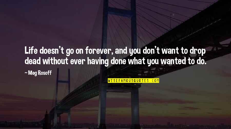 Having What You Want Quotes By Meg Rosoff: Life doesn't go on forever, and you don't