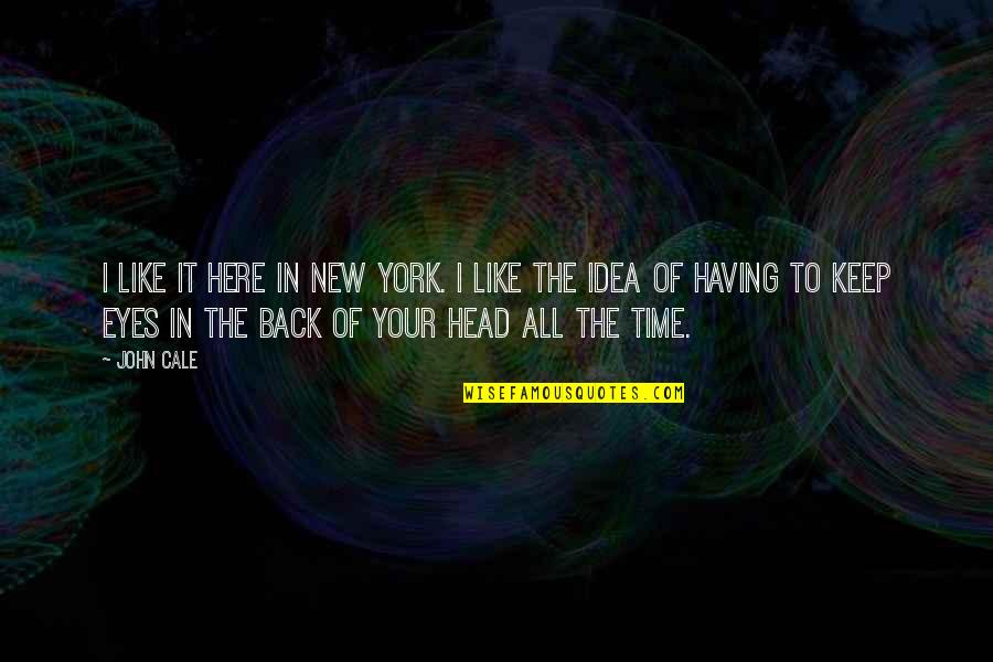 Having Your Back Quotes By John Cale: I like it here in New York. I