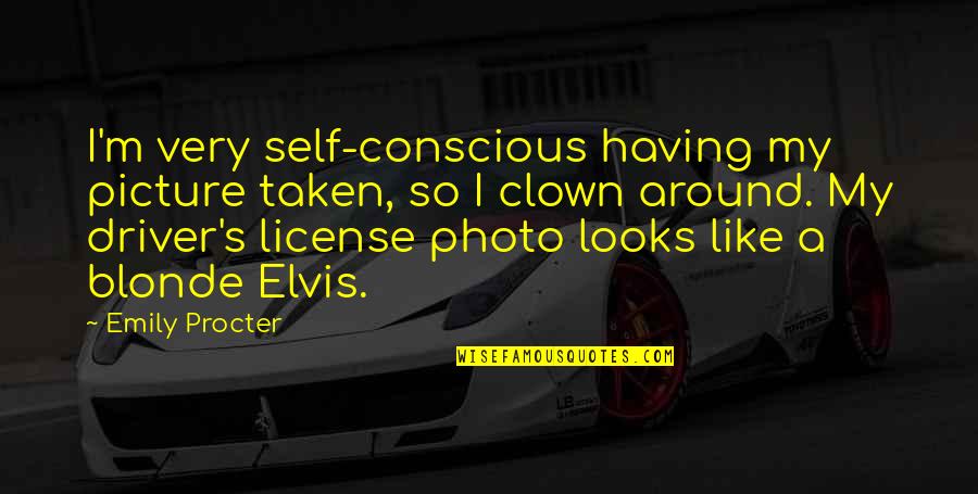 Having Your Picture Taken Quotes By Emily Procter: I'm very self-conscious having my picture taken, so