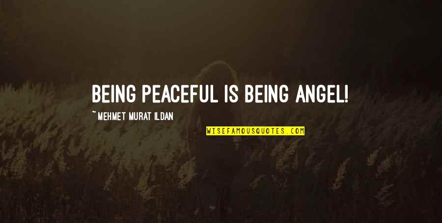 Havlena Quotes By Mehmet Murat Ildan: Being peaceful is being angel!