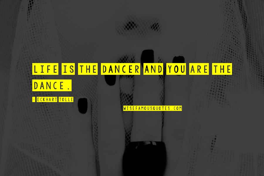 Havynge Quotes By Eckhart Tolle: Life is the dancer and you are the