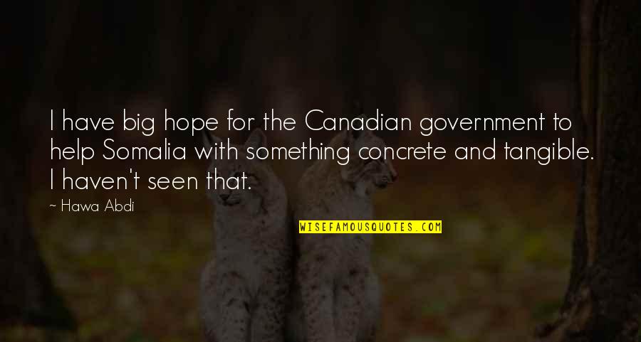 Hawa Abdi Quotes By Hawa Abdi: I have big hope for the Canadian government