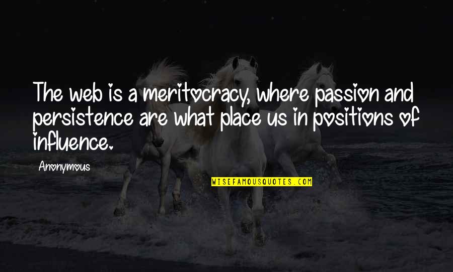 Hawk White Sox Quotes By Anonymous: The web is a meritocracy, where passion and Hawk White Sox Quotes By Anonymous: The web is a meritocracy, where passion and