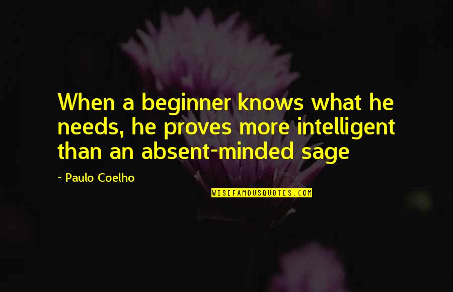 Hawking God Quotes By Paulo Coelho: When a beginner knows what he needs, he