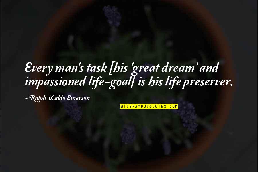 Hawkings Learning Quotes By Ralph Waldo Emerson: Every man's task [his 'great dream' and impassioned