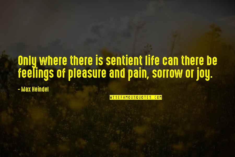 Hawn Foundation Quotes By Max Heindel: Only where there is sentient life can there