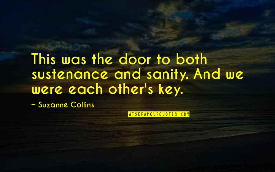 Hawthorne's Quotes By Suzanne Collins: This was the door to both sustenance and