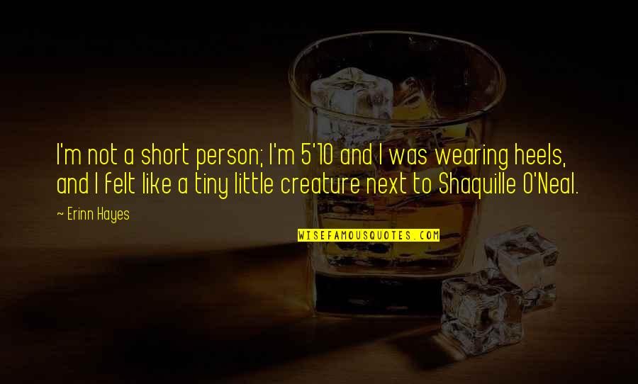 Hayes Quotes By Erinn Hayes: I'm not a short person; I'm 5'10 and