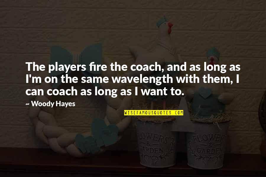 Hayes Quotes By Woody Hayes: The players fire the coach, and as long