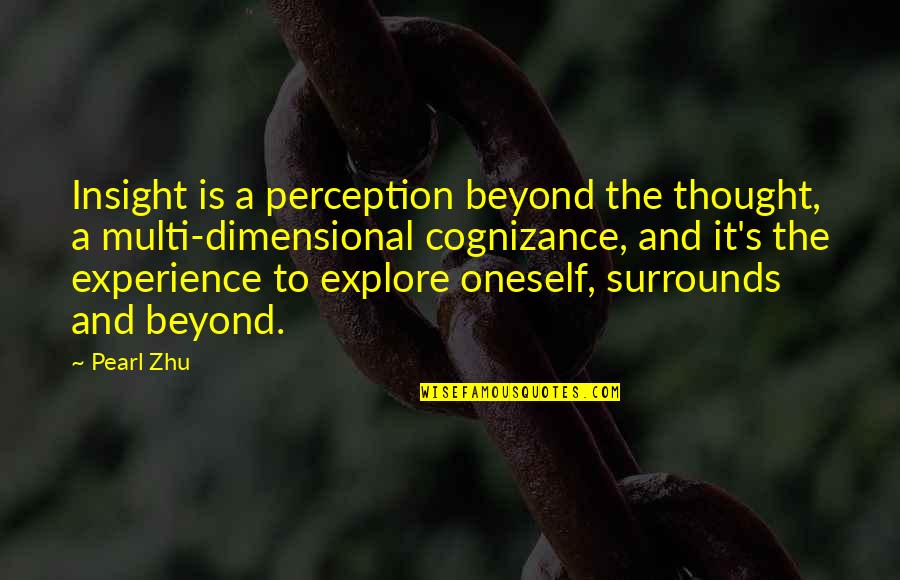 Hayes School Quotes By Pearl Zhu: Insight is a perception beyond the thought, a