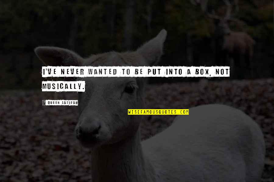 Hayreddin Quotes By Queen Latifah: I've never wanted to be put into a Hayreddin Quotes By Queen Latifah: I've never wanted to be put into a