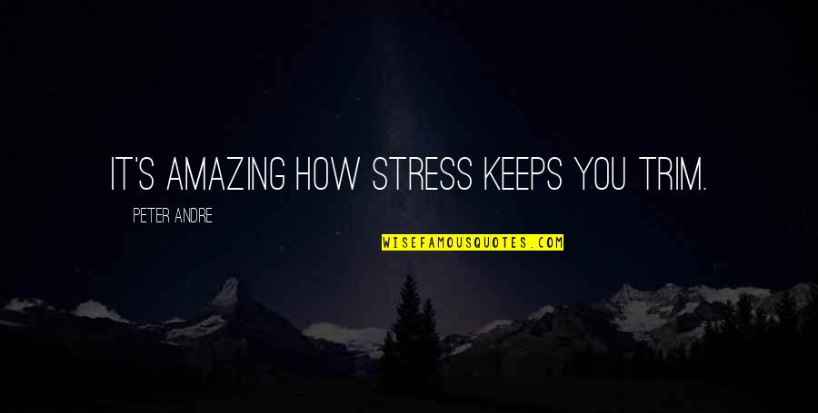 Haywire Prison Quotes By Peter Andre: It's amazing how stress keeps you trim.