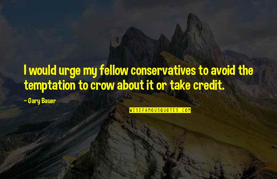 Haywire Quotes By Gary Bauer: I would urge my fellow conservatives to avoid