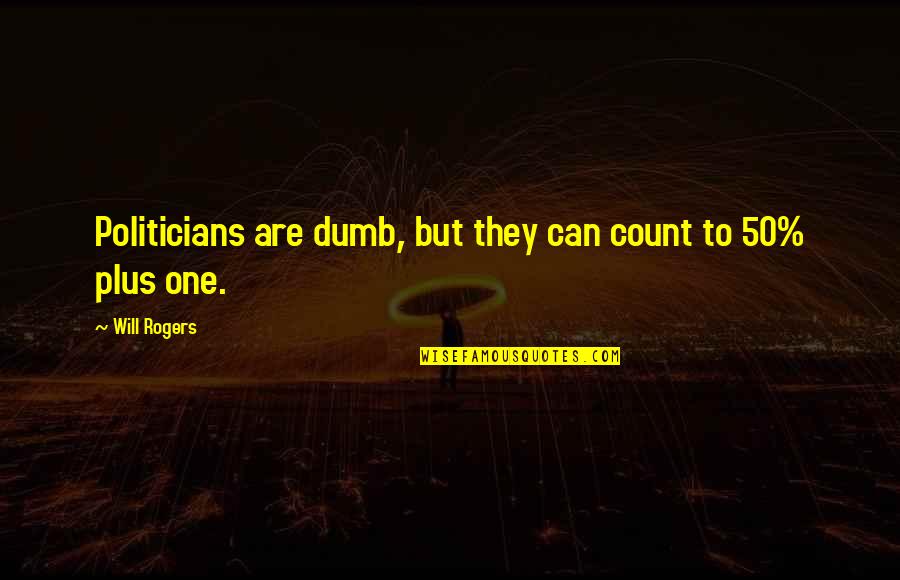 Hayyim Nahman Quotes By Will Rogers: Politicians are dumb, but they can count to