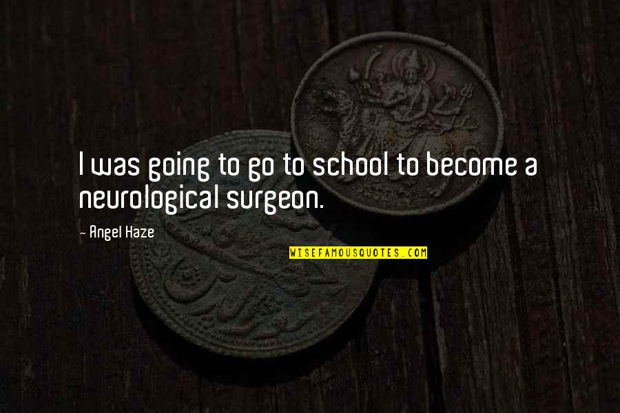 Haze Quotes By Angel Haze: I was going to go to school to