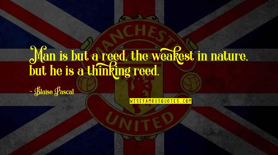 Hazrat Ali Urdu Quotes By Blaise Pascal: Man is but a reed, the weakest in