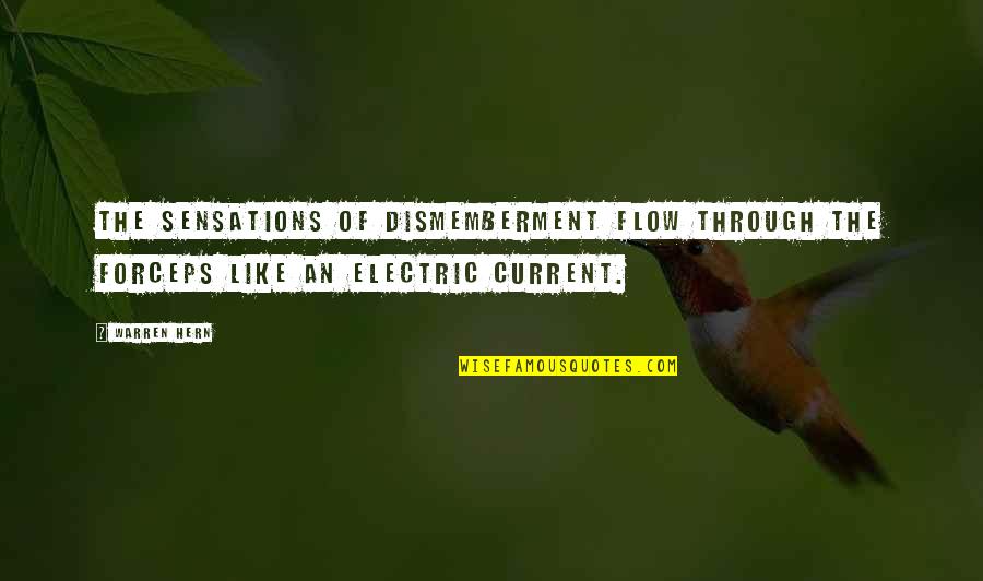 Hazrat Muhammad Sallallahu Alaihi Wasallam Quotes By Warren Hern: The sensations of dismemberment flow through the forceps