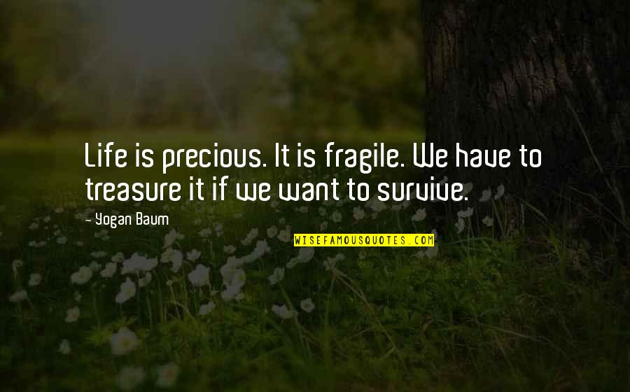 Hchyan Quotes By Yogan Baum: Life is precious. It is fragile. We have