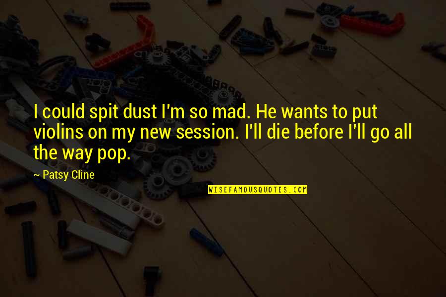 He All I Want Quotes By Patsy Cline: I could spit dust I'm so mad. He