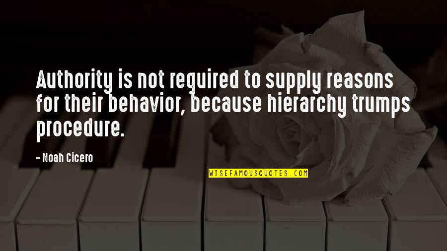 He Can't Live Without Me Quotes By Noah Cicero: Authority is not required to supply reasons for