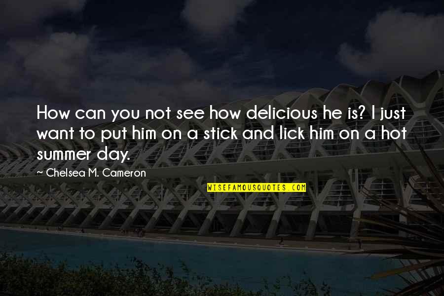 He Is Hot Quotes By Chelsea M. Cameron: How can you not see how delicious he