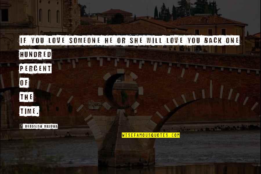 He Is My Happiness Quotes By Debasish Mridha: If you love someone he or she will