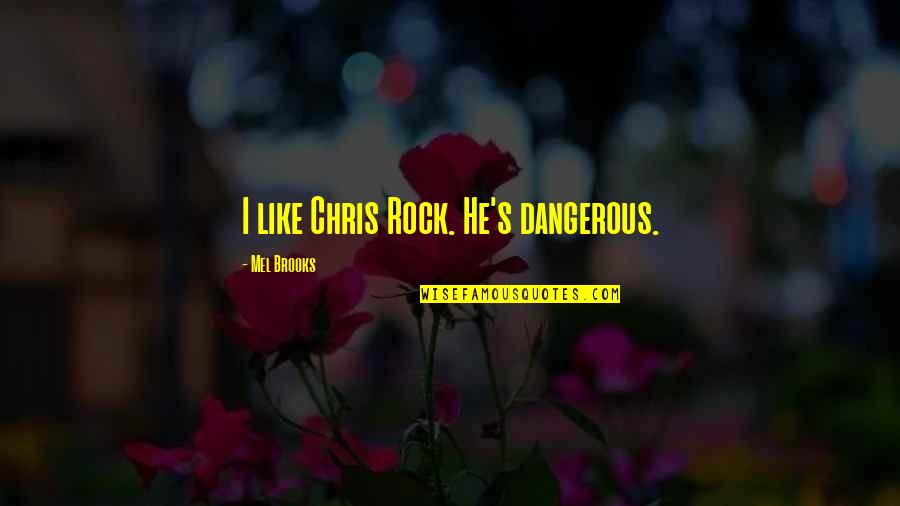 He Is My Rock Quotes By Mel Brooks: I like Chris Rock. He's dangerous.