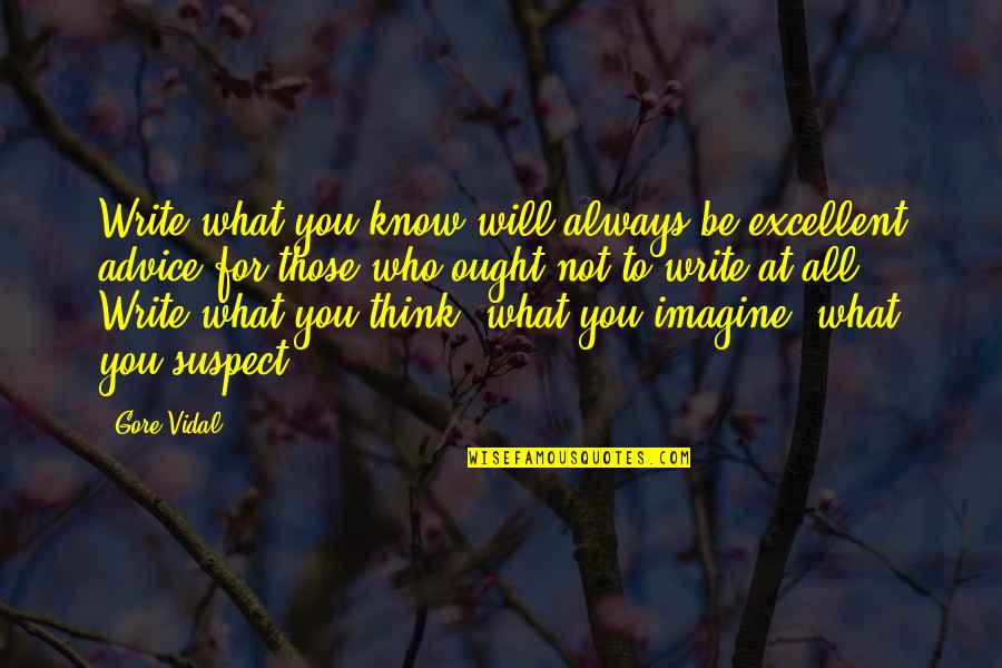 He Isn't Just My Boyfriend Quotes By Gore Vidal: Write what you know will always be excellent